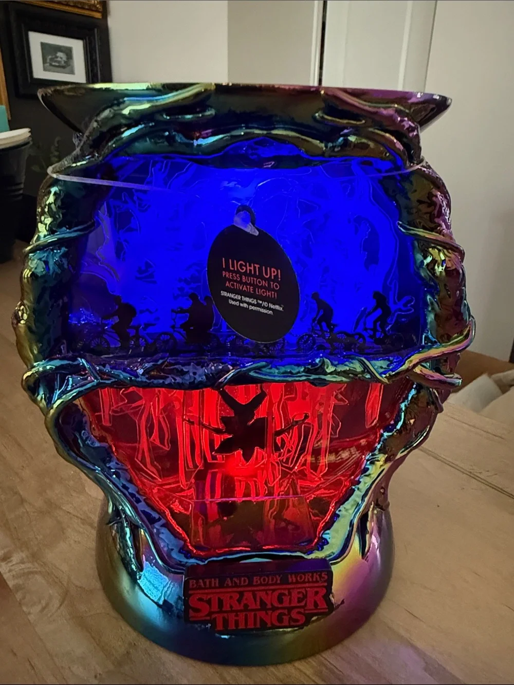 Bath & Body Works Iridescent Multicolor Stranger Things Skull Accent Light